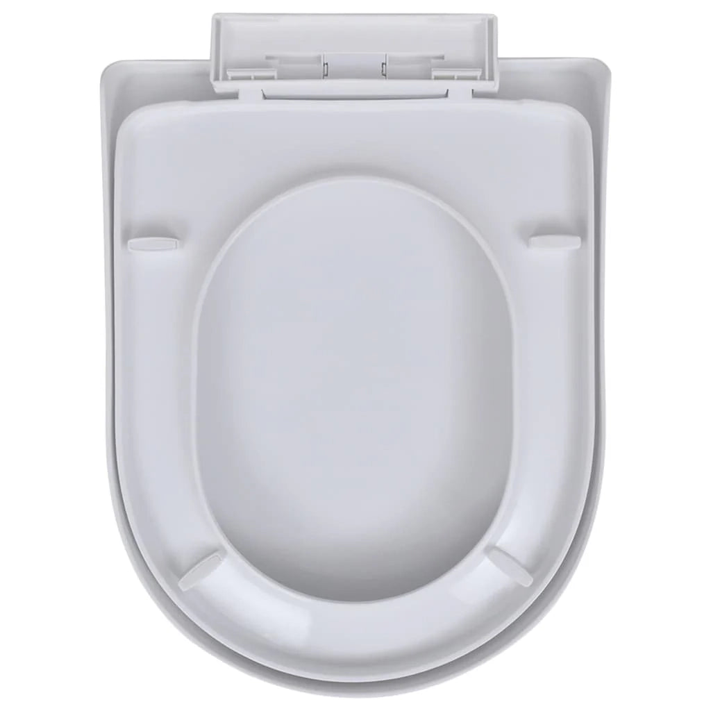 Set di due sedili per WC con coperchio in plastica bianca 02_0002956