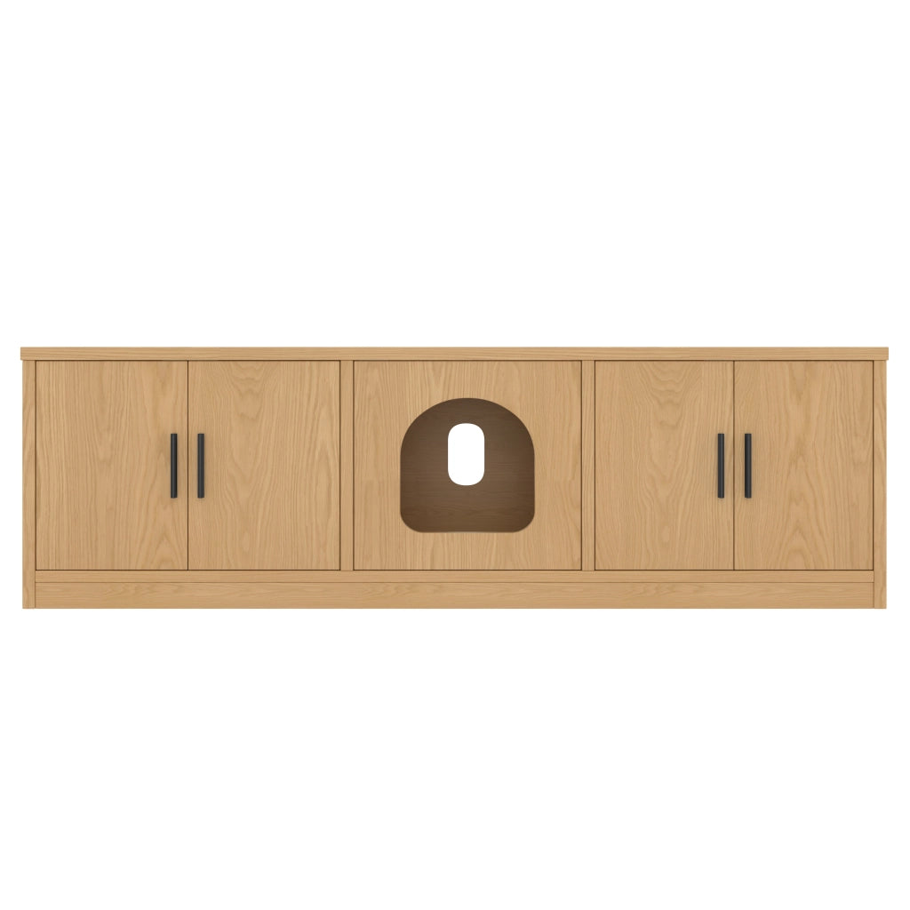 ARMADIO Porta lettiera per gatti 140x40x45,5 cm Rovere