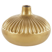 Vaso decorativo in gres porcellanato dorata da 20 cm Accessorio per la casa da tavolo Pezzo d'Stile glamour