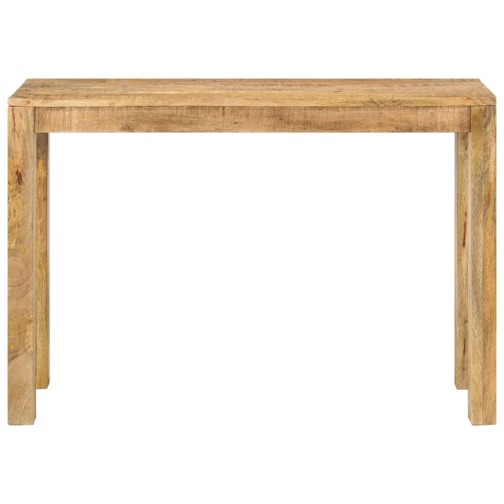 Tavolo Consolle 110x35x76 cm in Legno Massello di Mango Grezzo