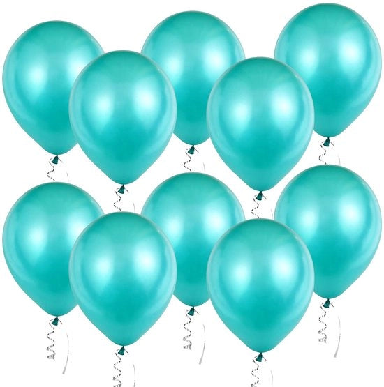 Set di palloni da festa 60 pezzi - Blu Turquoise - 30 cm - Palloni in lattice - Decorazioni per feste - Materiale di alta qualità - Palloni da festa