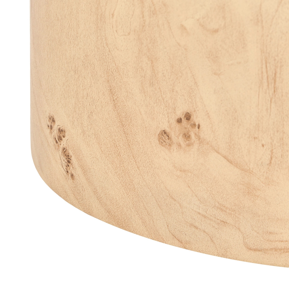 Set di 2 tavolini da caffè ovali in stile scandinavo, in MDF effetto radica, colore marrone