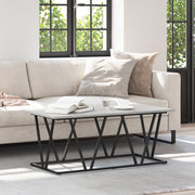 Tavolino da caffÃ¨ Grigio Sonoma 100x50x40 cm in legno ingegnerizzato e metallo