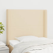 Testiera ad Orecchio Crema 93x16x118/128 cm in Tessuto