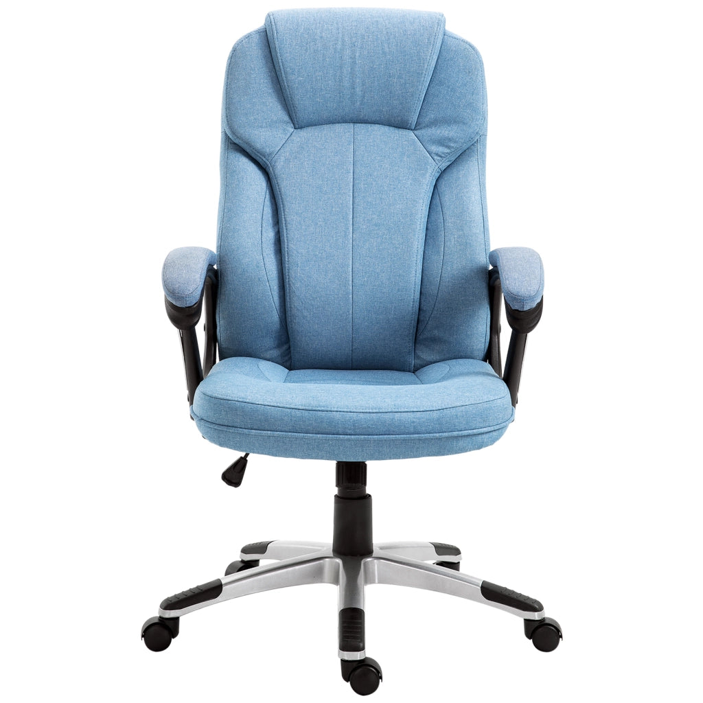Sedia da ufficio ergonomica con schienale alto ¨C zephmum ¨C 66x75x110-120 cm blu chiaro