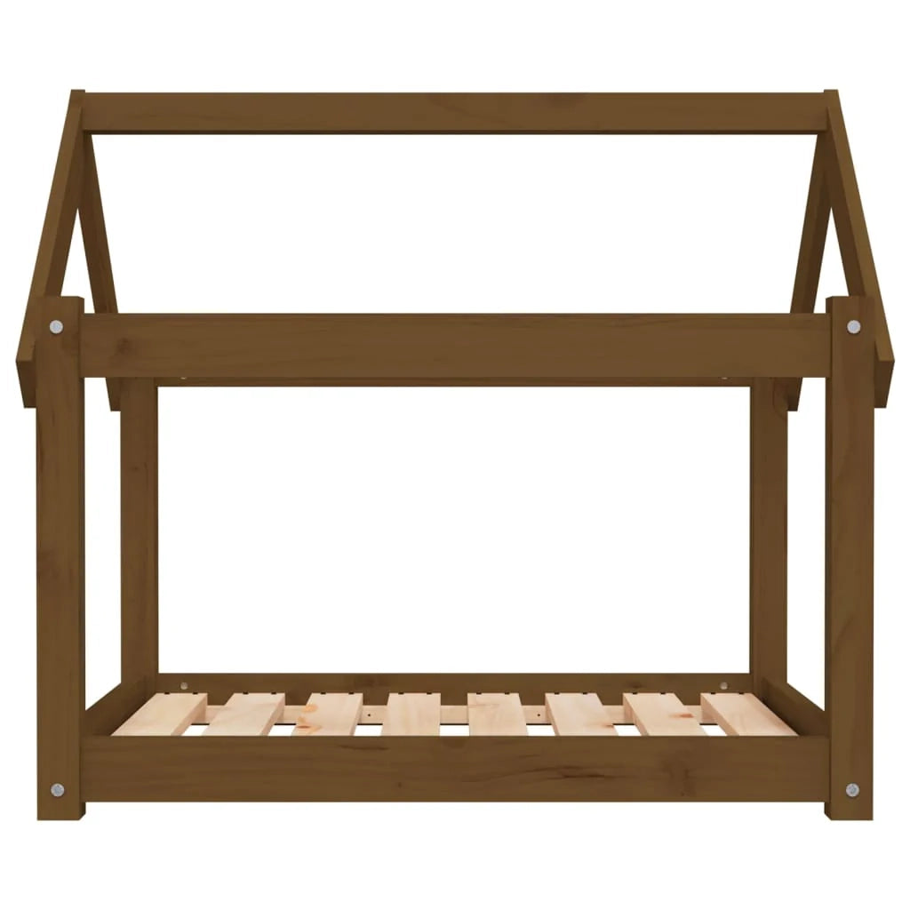 Divano letto per cani comodo 81 x 60 x 70 cm in legno massello di pino marrone 02_0042968