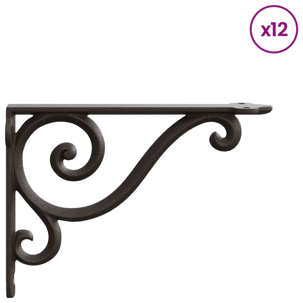Supporti per mensole da parete 12 pz Marrone Antico 42038877