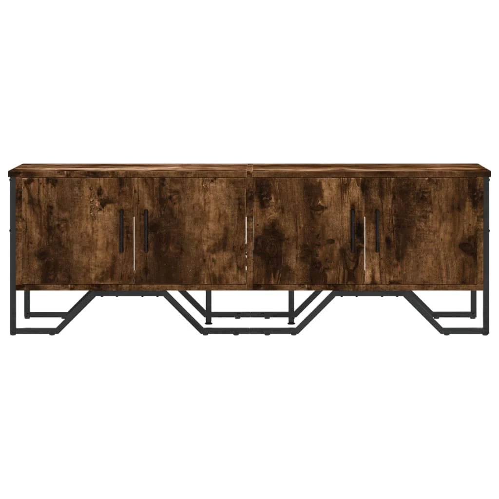 Mobile TV multimediale scaffale TV credenza mobile TV sala da pranzo soggiorno camera da letto rovere affumicato 122 x 34 x 41 cm legno ingegnerizzato marrone 02_0027327