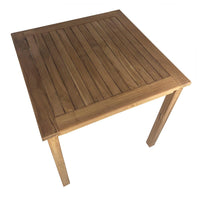Tavolo per Giardino da Esterno Quadrato Bistrot 80x80 cm in Teak