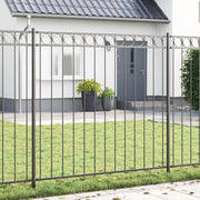 Recinzione da Giardino  Grigia 1,7x1,5 m in Acciaio