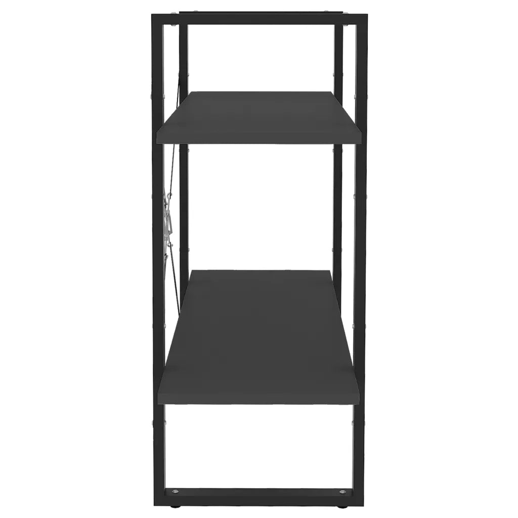 Libreria a 2 Ripiani Grigia 80x30x70 cm in Legno Multistrato 806449