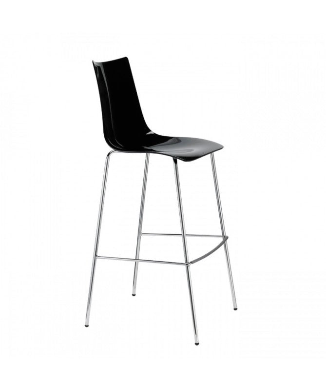 SGABELLI ZEBRA SET DA 2 ANTISHOCK H 65 in POLICARBONATO e ACCIAIO CROMATO SCAB DESIGN - Bianco 310