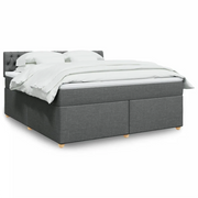 Giroletto a Molle con Materasso Grigio Scuro 180x200 cm Tessuto 3286767