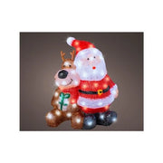 Decoro kaemingk 491268 lumineo babbo natale e renna