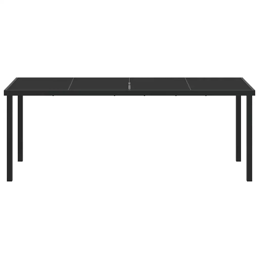Tavolo da Giardino Nero 200 x 80 x 73 cm Metallo 42010315