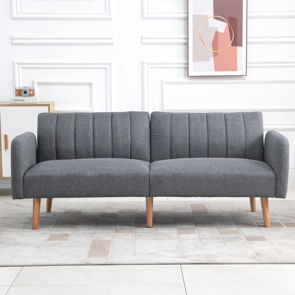 Divano letto 2 posti in tessuto ¨C Minimal ¨C grigio 173x75x73 cm