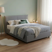 Letto Matrimoniale Geras, Letto Matrimoniale Materasso Incluso Made in Italy, Grigio