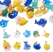 Hangers per Animali Marini - Thema Oceano - 20 Pezzi - Decorazioni Animali Marini - Narvali/Ottopodi - Leggeri e Sostenibili