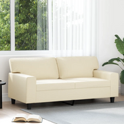 Divano a 2 Posti-Sofa 2 Posti Crema 140 cm in Similpelle 279789