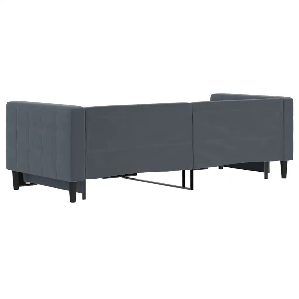 Divano Letto con Letto Estraibile-Sofa Letto-Daybed Grigio Scuro 80x200cm Velluto 536038