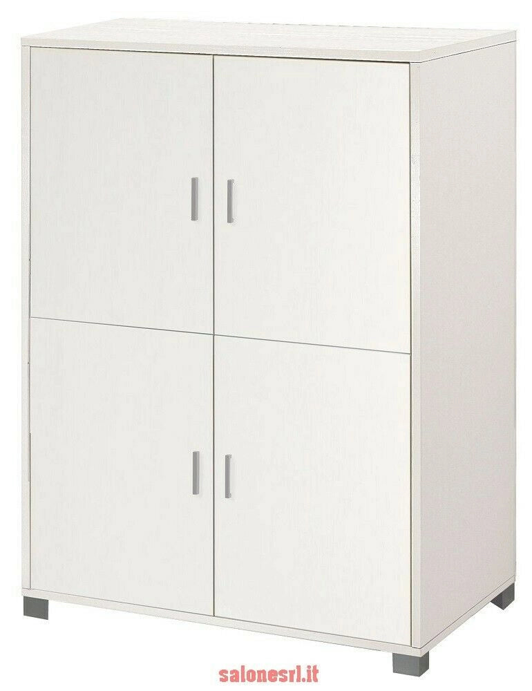 KIT MOBILE ARMADIO 4 RIPIANI H162 L107 P41 FINITURA BIANCO FIAMMATO SARMOG 734k