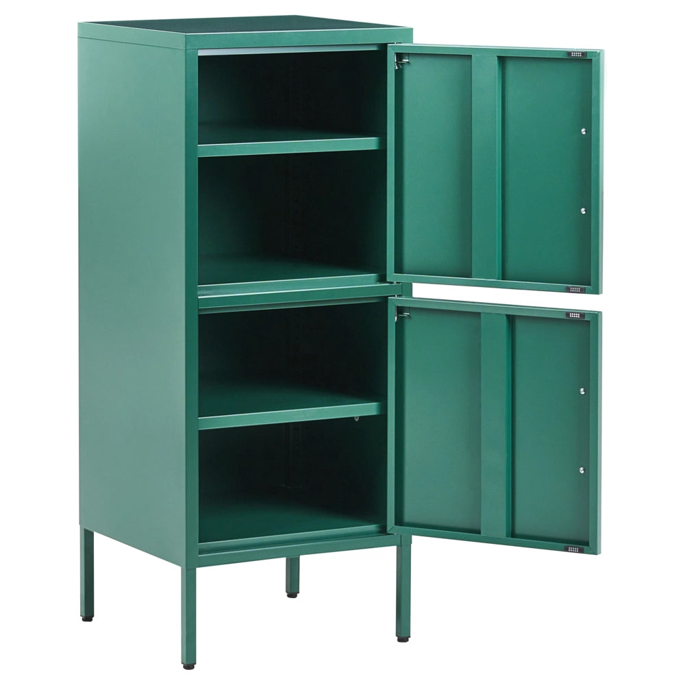 Moderno Armadietto in Acciaio con 2 Ante e 4 Ripiani color Verde