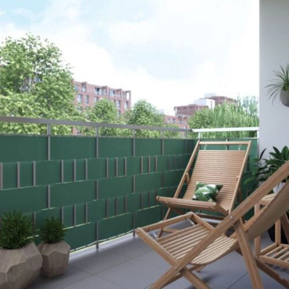 Trade Shop - Frangivista Rotolo Verde Pvc Per Balconi Ringhiere Recinzioni Protezione 19cmx35mt 06267 -