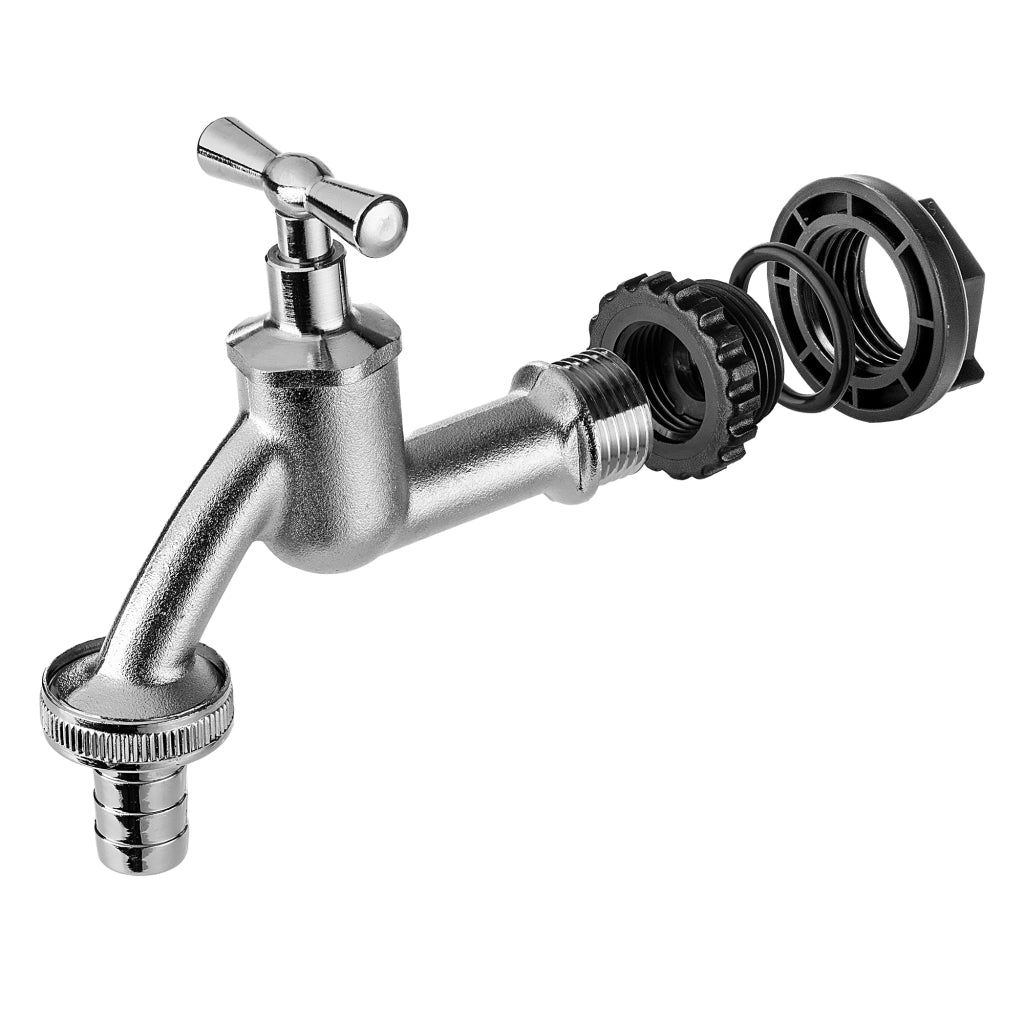 Rubinetto da giardino KADAX 3/4 per serbatoio di acqua piovana con valvola a barilotto.