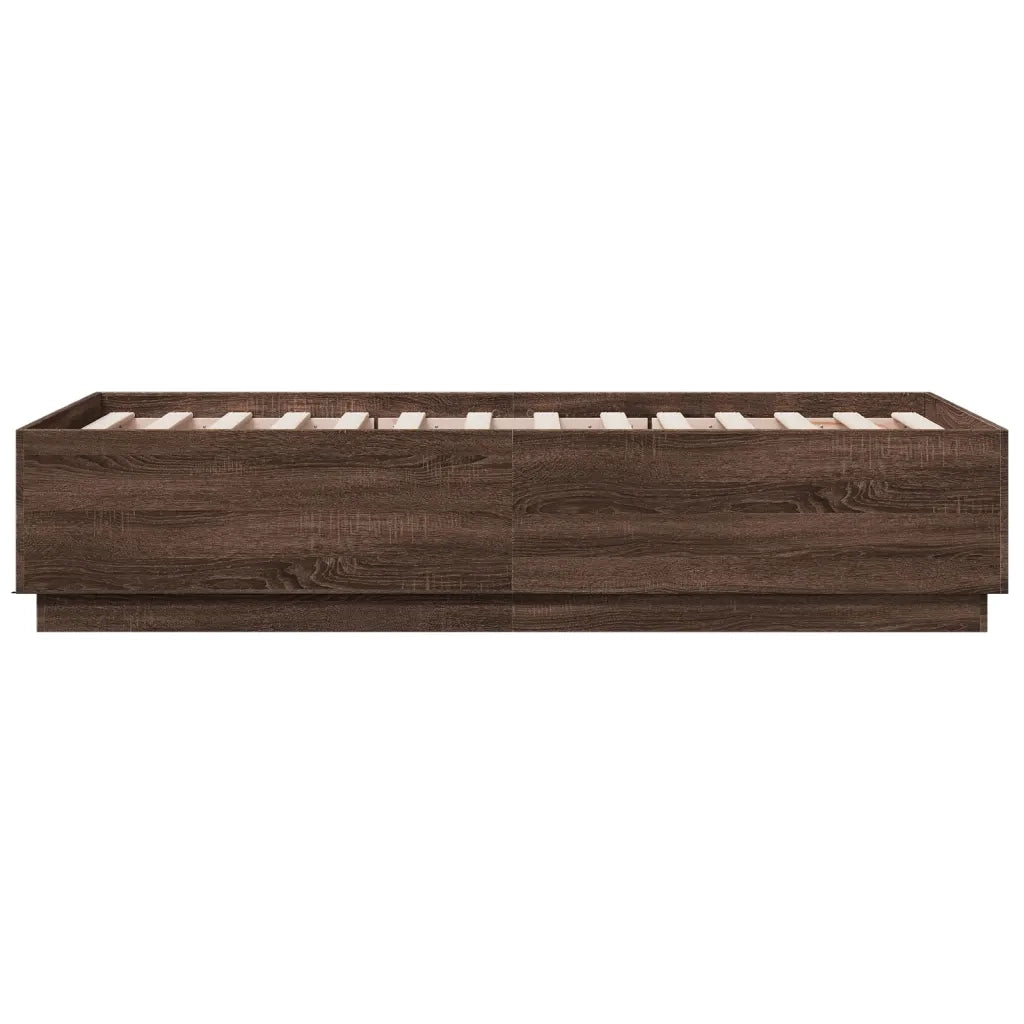 Giroletto-Struttura Letto Rovere Marrone 90x190 cm in Legno Multistrato 985761