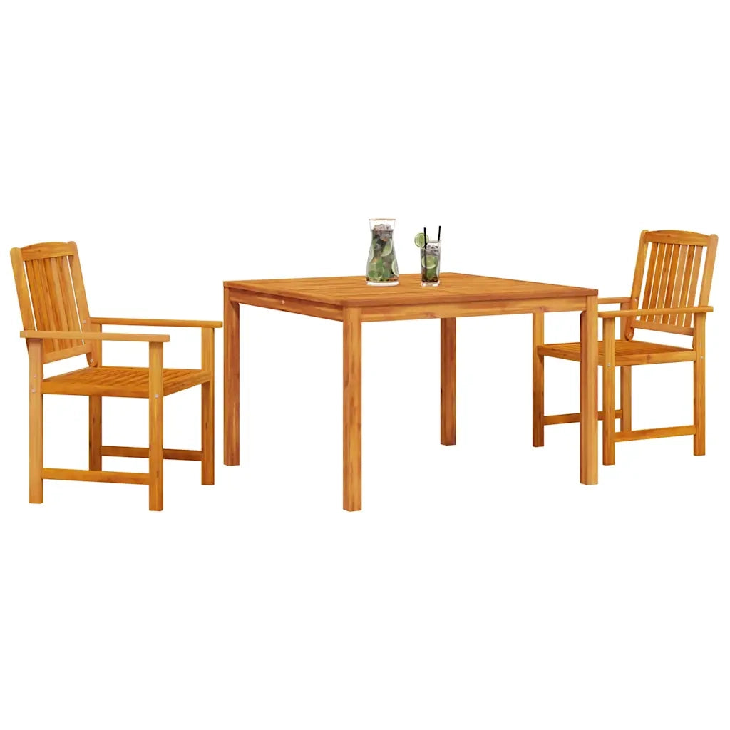 Set da Pranzo per Giardino 3 pcs Marrone