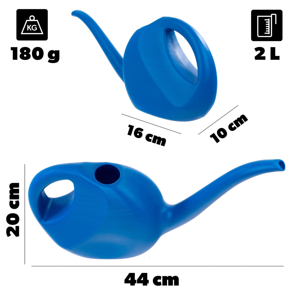 Annaffiatoio KADAX da 2 litri per giardino e casa, ideale per innaffiare fiori e piante. Piccolo, in plastica.