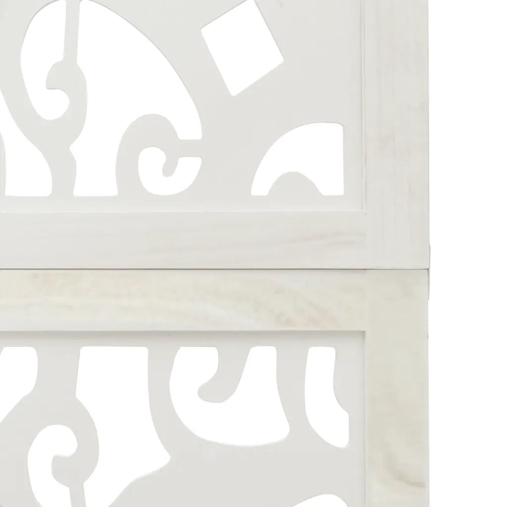Divisorio Ambienti | Divider per stanze | Paravento 3Pannelli Bianco Legno Massello di Paulownia