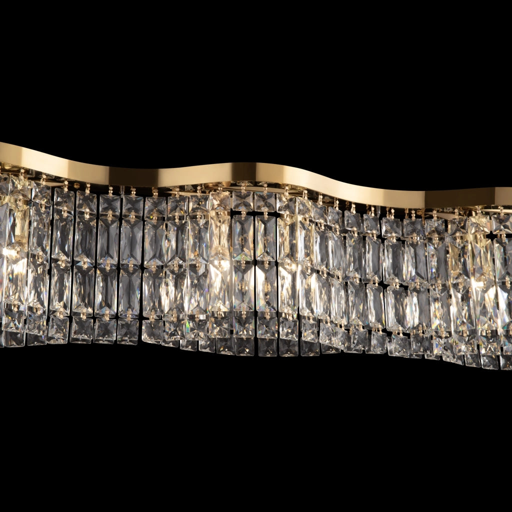 Lampadario Dune Maytoni cristallo oro 6 luci E14 DIA005PL-06G