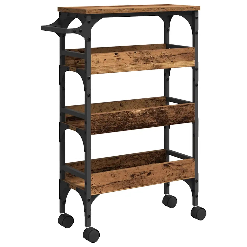 Carrello da Cucina-Scaffale per Cucina Legno vecchio 53 x 20 x 76 cm