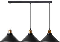 Lampada Da Soffitto Pensile Porto Black 3cp