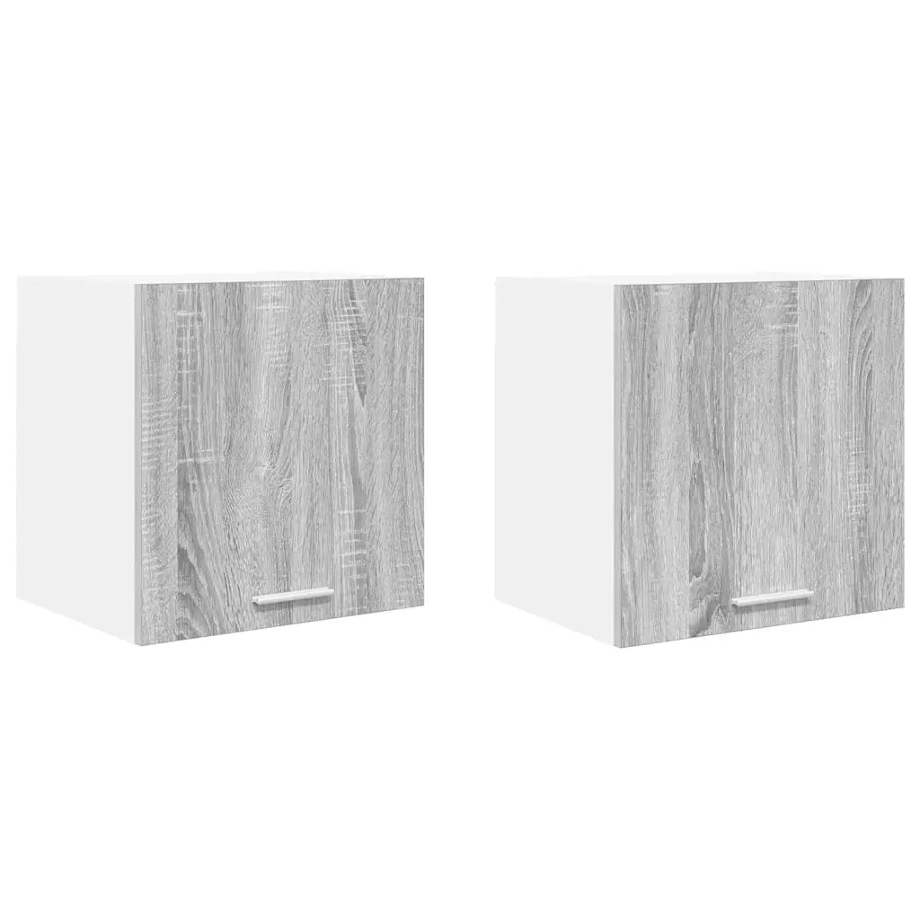 Armadio pensile 2 pcs Grigio Sonoma e Bianco 40 x 31 x 40 cm 884141