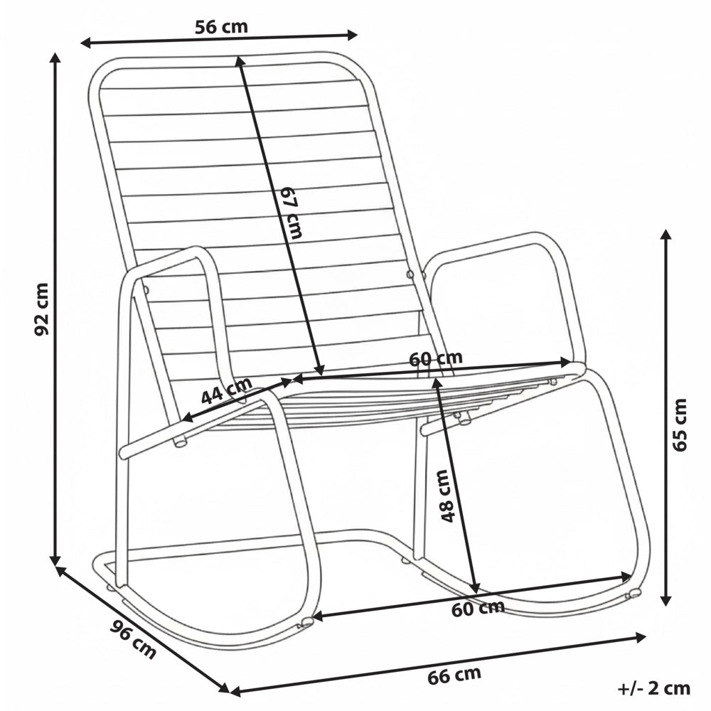 Sedia a dondolo da giardino azzurro alluminio a doghe Design moderno per esterni