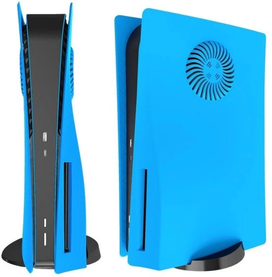 Accessori per console PS5 - Scudo di protezione per console PS5 - Flessibile - Aperture di raffreddamento - Blu stellare - Resistente allo shock - Accessori - Adatto per console PS5 con lettore disco E...