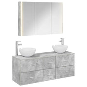 Set di mobili per il bagno 4 pcs Grigio Cemento 3406746