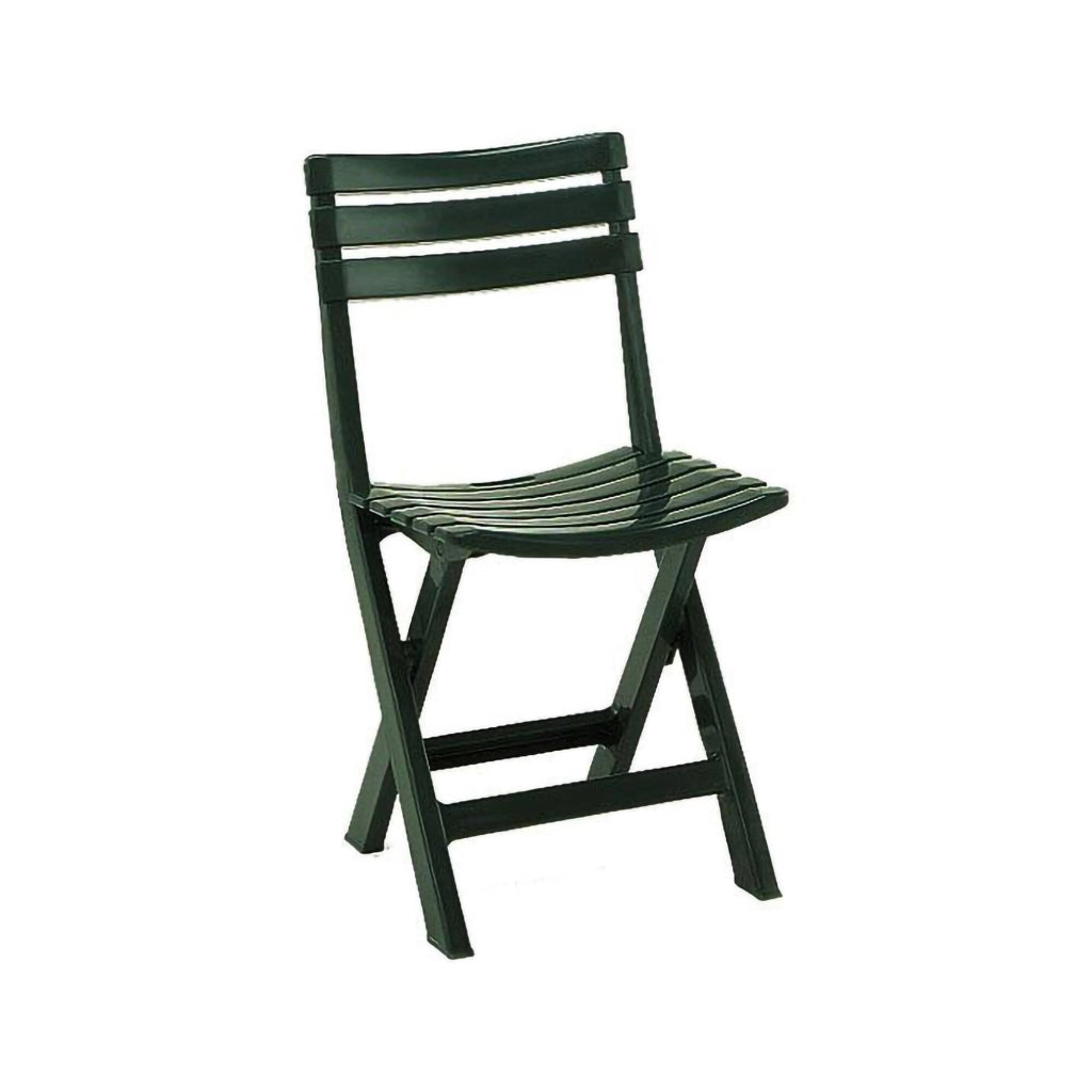 Sedia da esterno Arizona, Seduta da giardino pieghevole, Sedia per tavolo da pranzo, Poltrona outdoor, 100 % Made in Italy, Cm 44x41h78, Verde