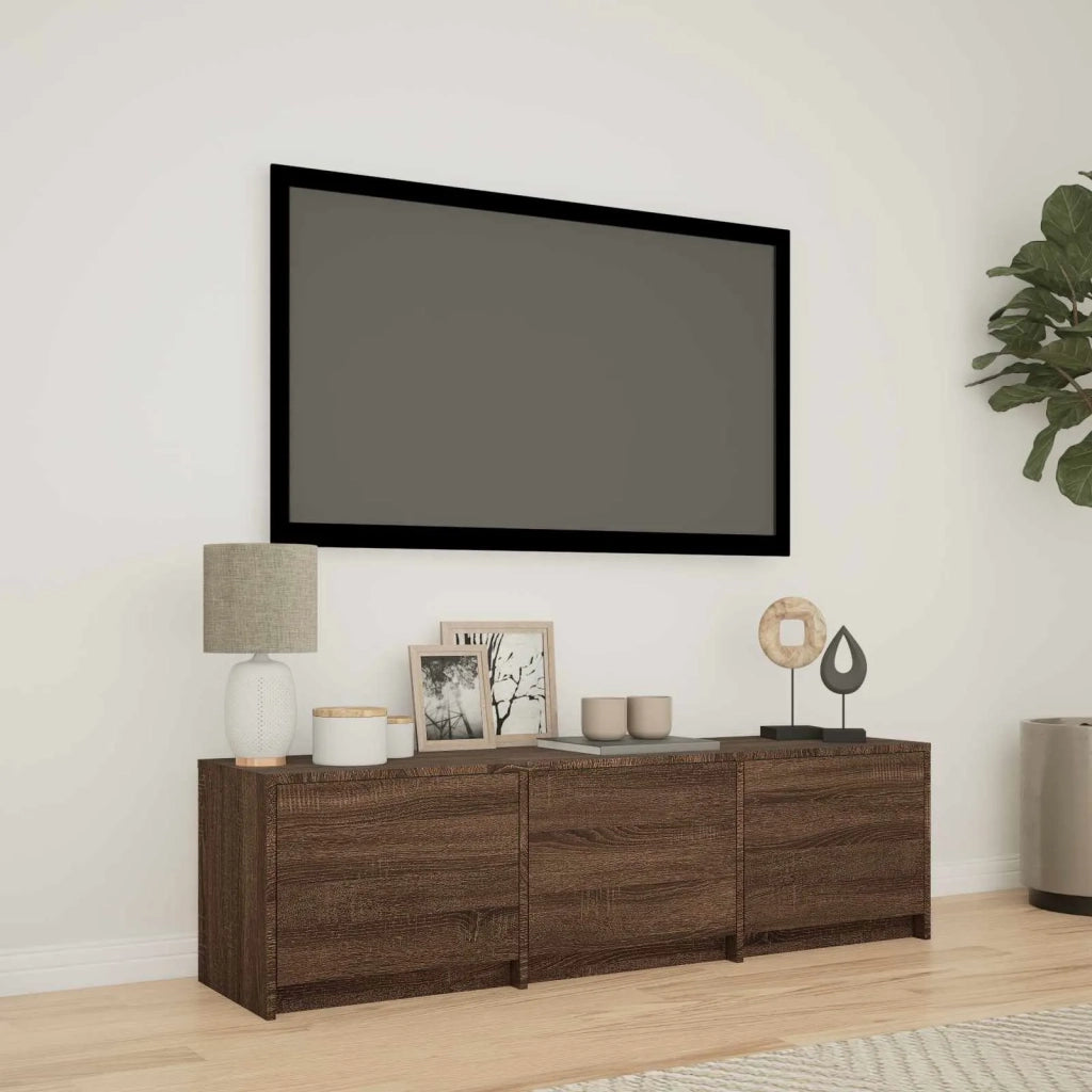 Mobile TV con LED con LED Quercia marrone 140 x 34 x 40 cm 3418707
