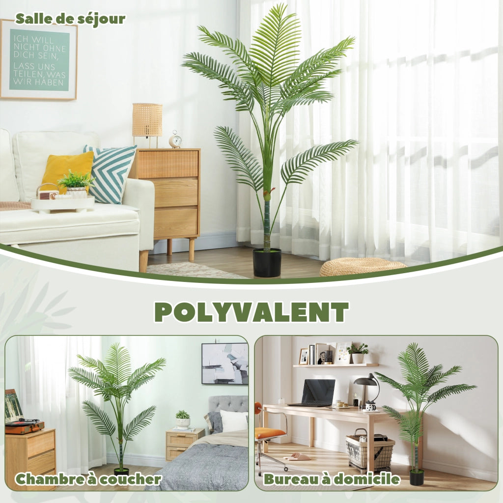 Palma artificiale ¨C zephmum ¨C 150 cm verde con vaso