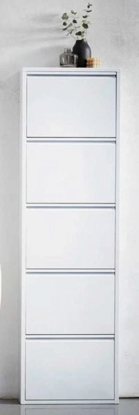 Scarpiera metallo verniciato 5 ante bianco opaco