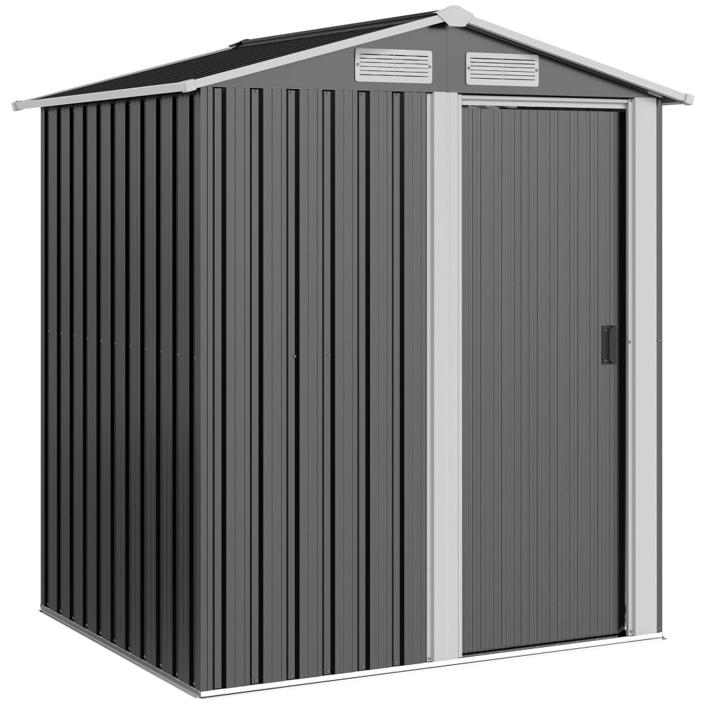 Casetta da Giardino per Attrezzi in Acciaio ¨C zephmum ¨C 152x132x188 cm