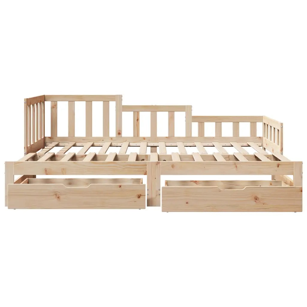 Divano Letto Estraibile con Cassetti senza Materasso 90x200 cm 3302221