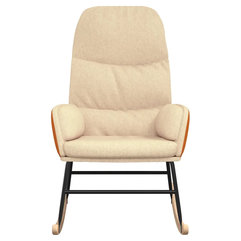 Sedia a Dondolo Crema in Tessuto CFW4314154