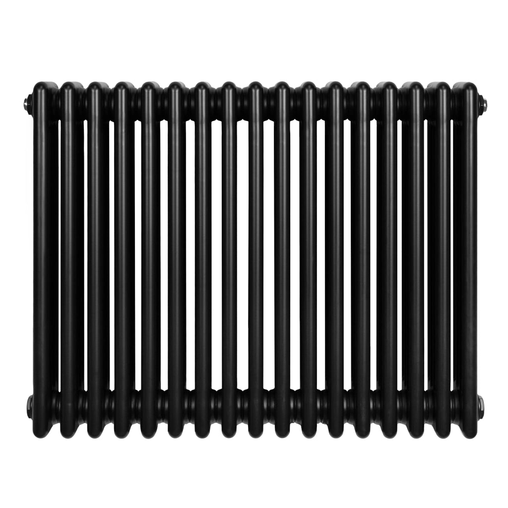 Radiatore Tradizionale 4 Colonne Orizzontale Riscaldamento Nero 600x785 mm