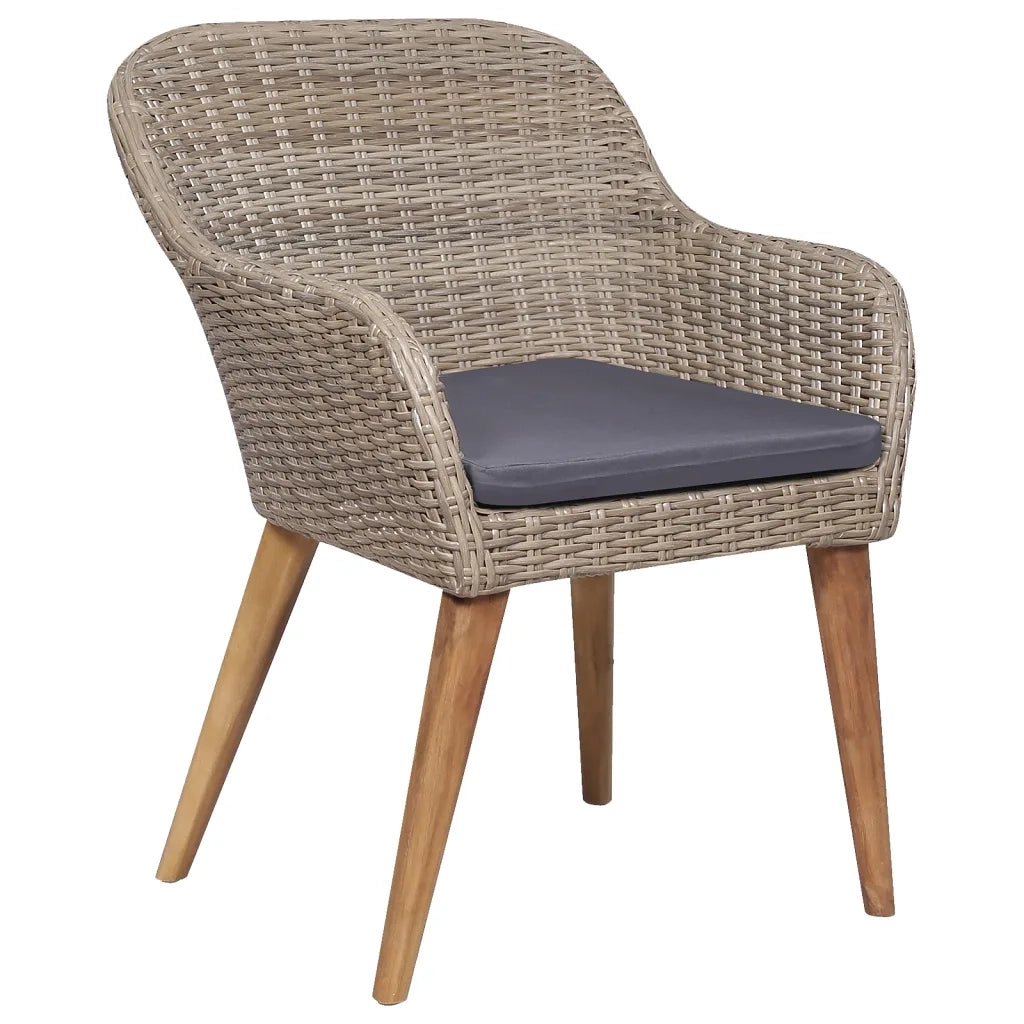 Set da Pranzo da Giardino 7 pz con Cuscini Marrone 3156731