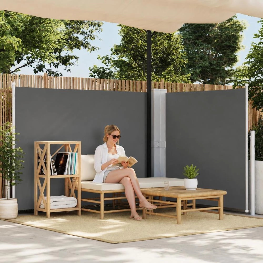 Extendable Side Awning, Anthracite, 140 X 600 Cm