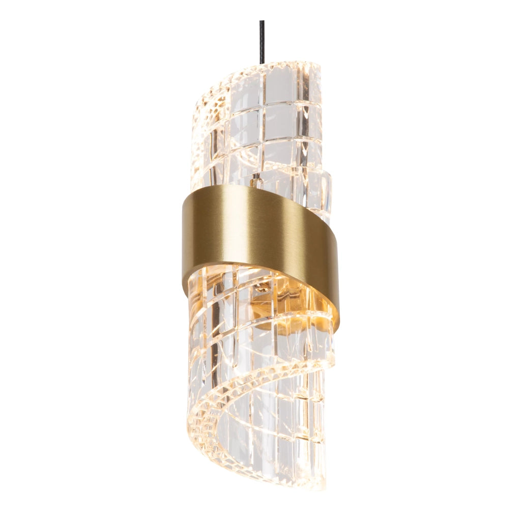 Lampada a sospensione Kligande oro vetro LED 7W Lucide